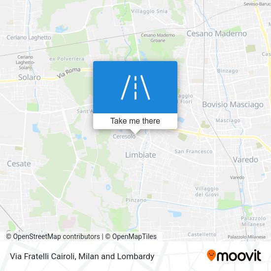 Via Fratelli Cairoli map
