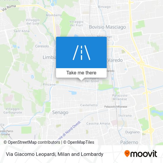 Via Giacomo Leopardi map