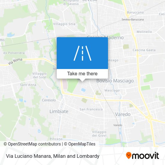 Via Luciano Manara map