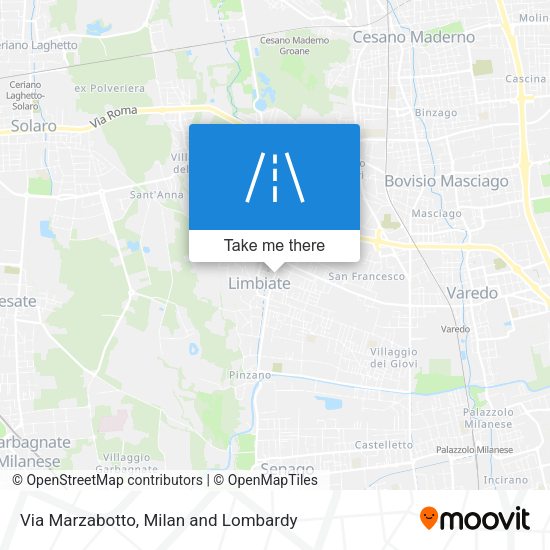 Via Marzabotto map