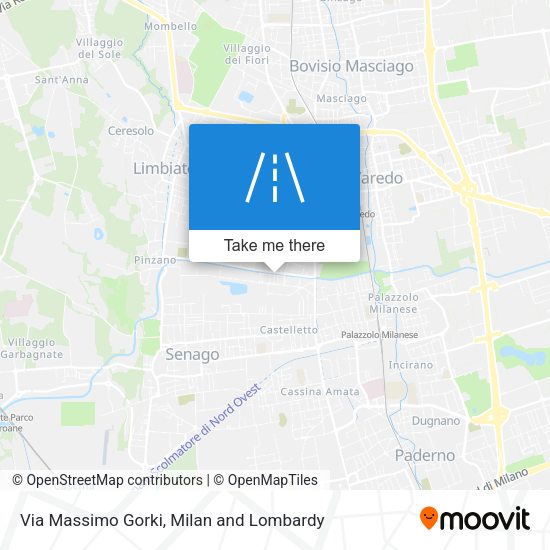 Via Massimo Gorki map