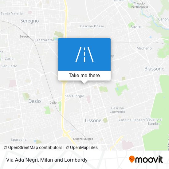 Via Ada Negri map