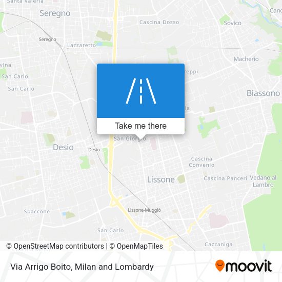 Via Arrigo Boito map