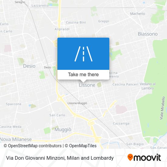 Via Don Giovanni Minzoni map