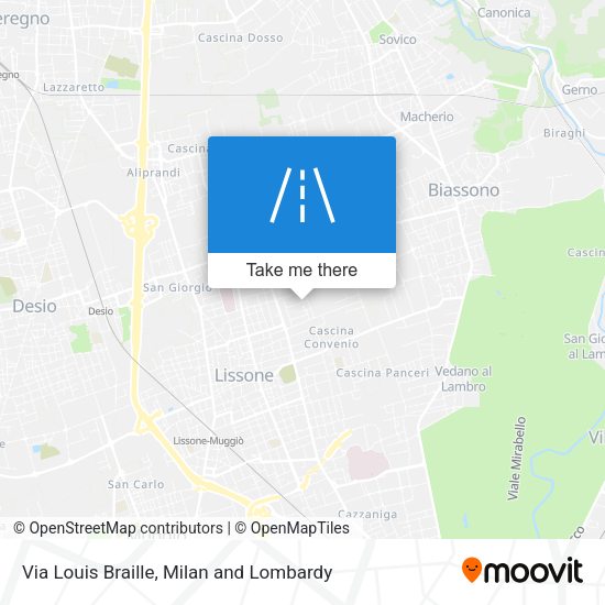 Via Louis Braille map