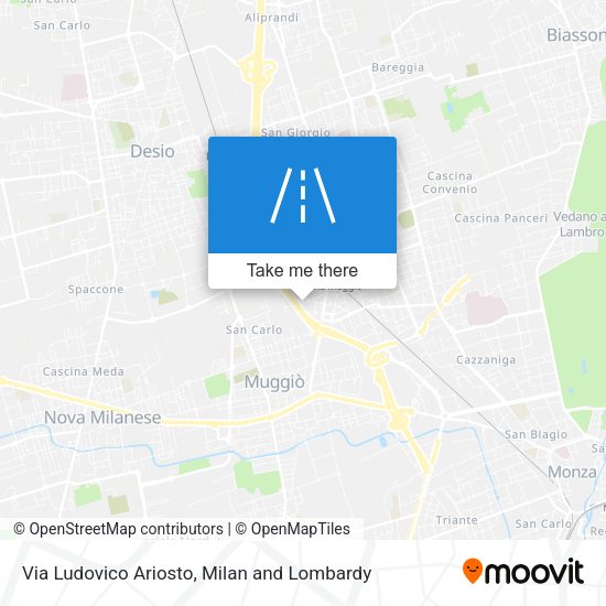 Via Ludovico Ariosto map