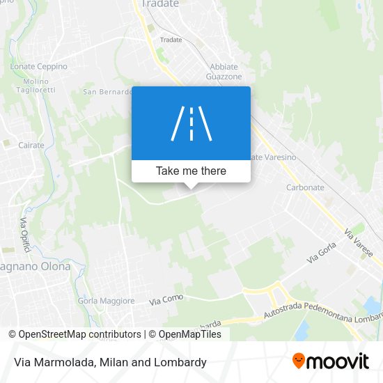 Via Marmolada map