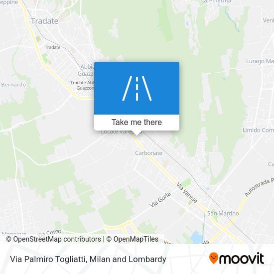 Via Palmiro Togliatti map