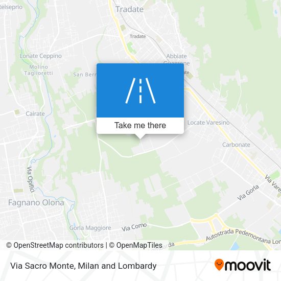 Via Sacro Monte map