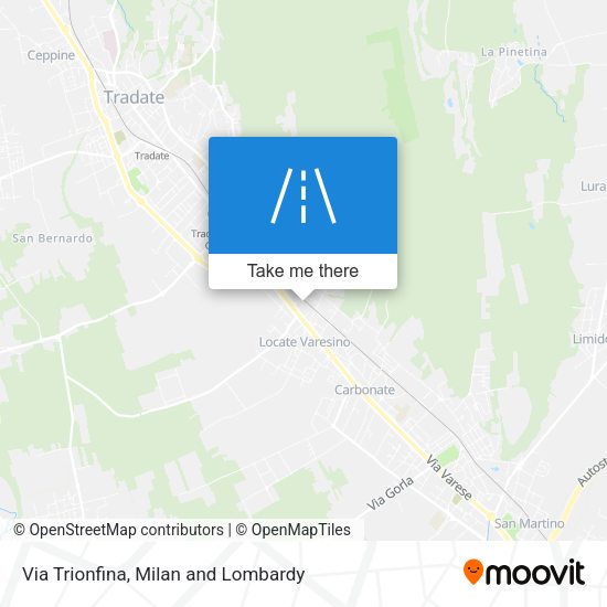 Via Trionfina map