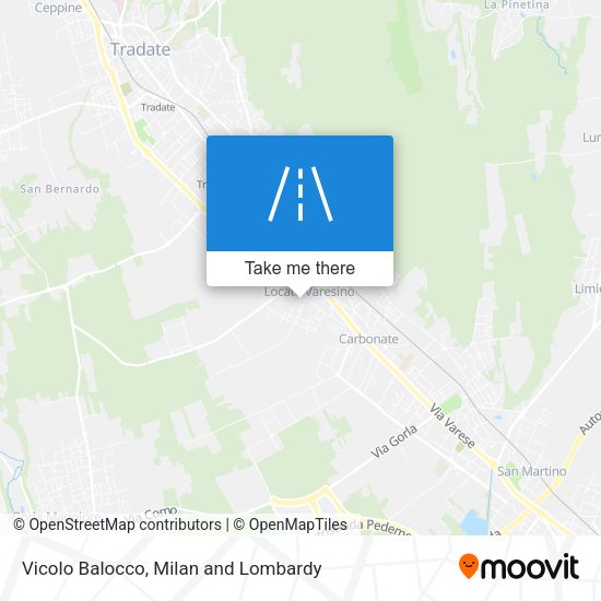 Vicolo Balocco map