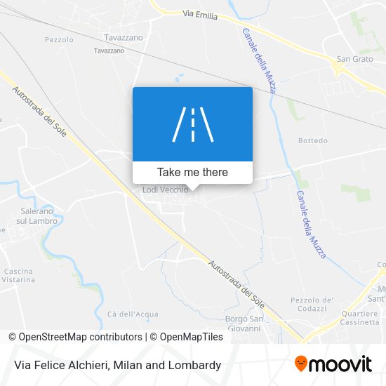 Via Felice Alchieri map