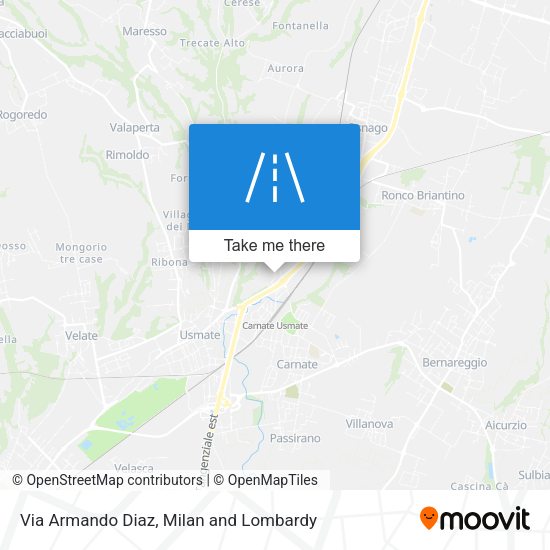 Via Armando Diaz map