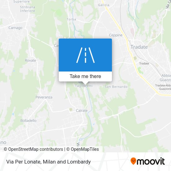 Via Per Lonate map