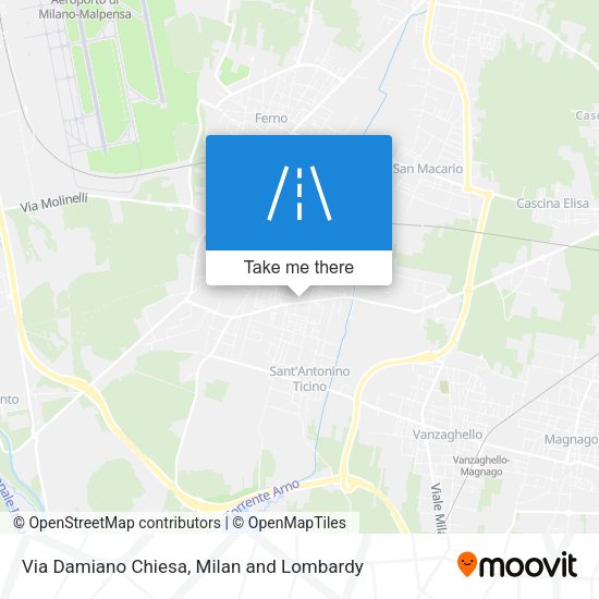 Via Damiano Chiesa map