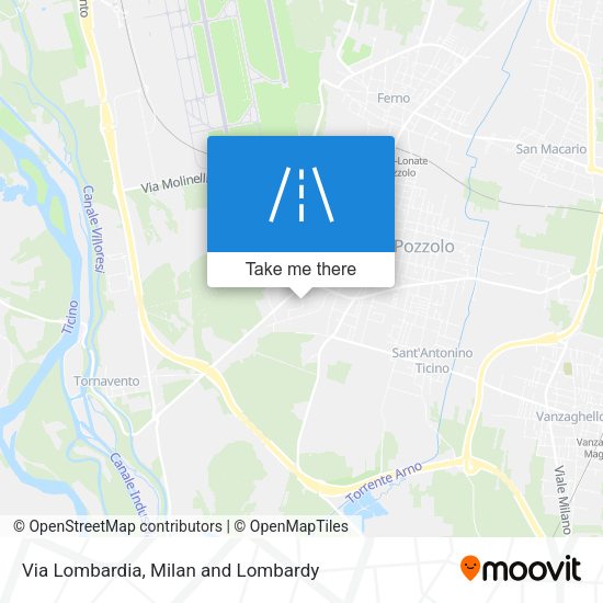 Via Lombardia map