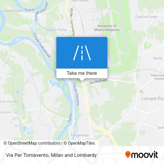 Via Per Tornavento map