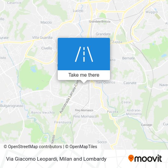 Via Giacomo Leopardi map