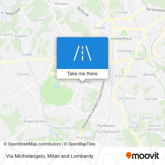 Via Michelangelo map
