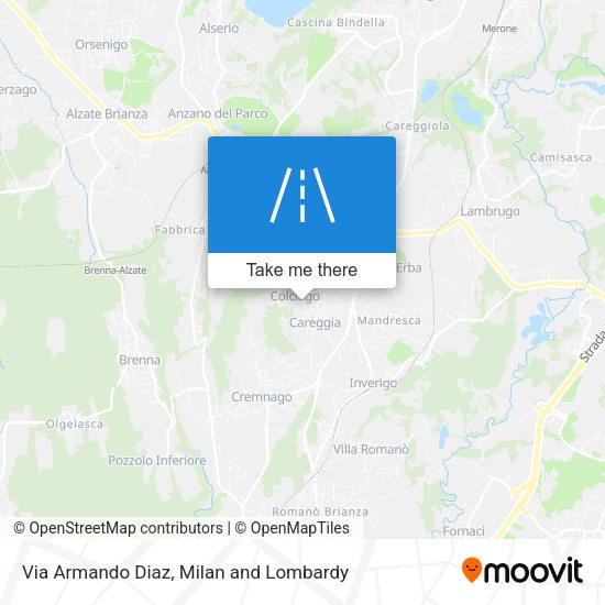 Via Armando Diaz map
