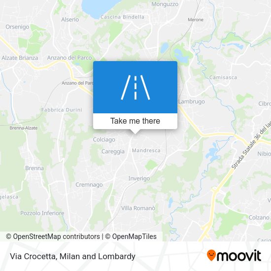 Via Crocetta map