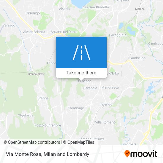 Via Monte Rosa map