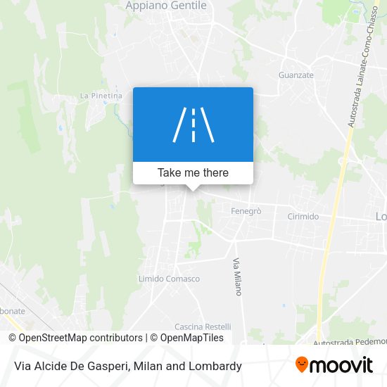Via Alcide De Gasperi map