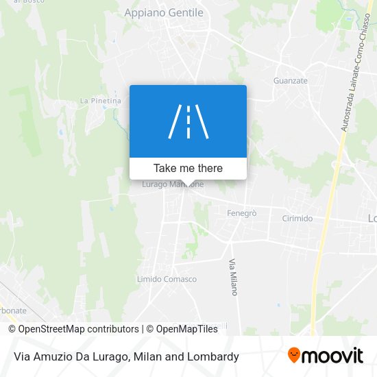 Via Amuzio Da Lurago map