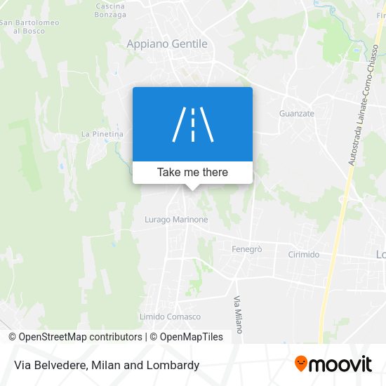Via Belvedere map