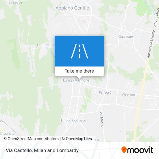 Via Castello map