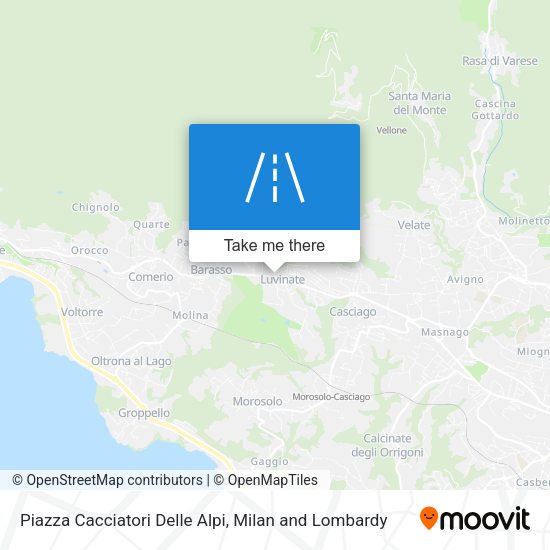 Piazza Cacciatori Delle Alpi map