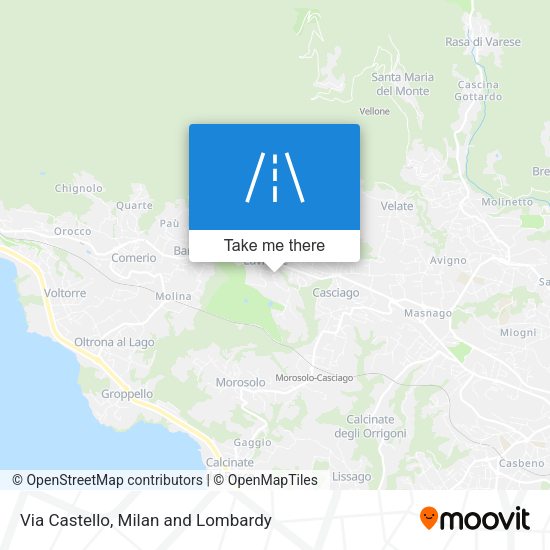 Via Castello map