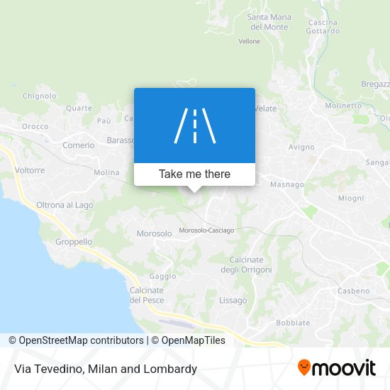 Via Tevedino map