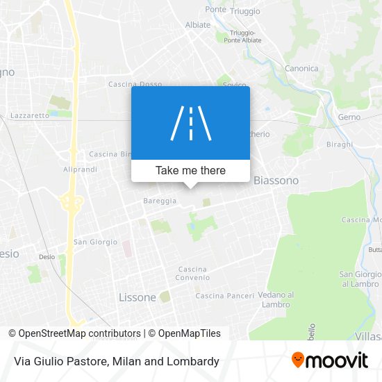 Via Giulio Pastore map