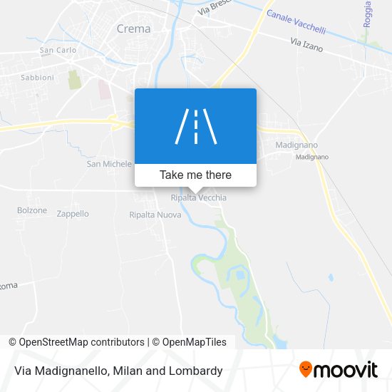Via Madignanello map