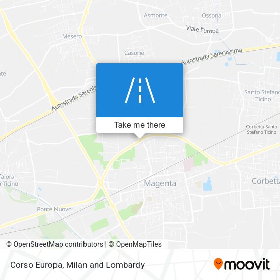 Corso Europa map