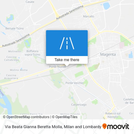 Via Beata Gianna Beretta Molla map