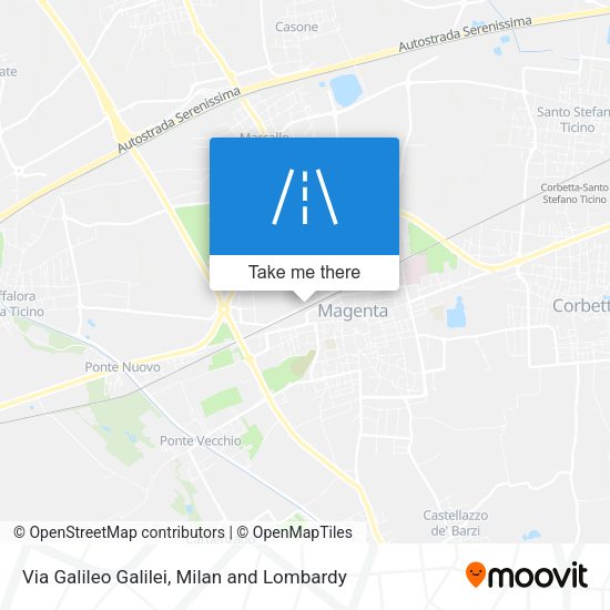 Via Galileo Galilei map