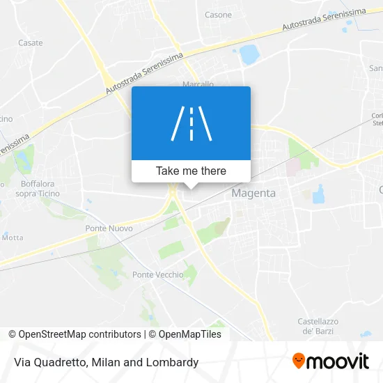 Via Quadretto map