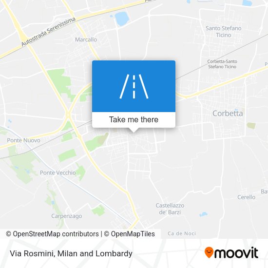 Via Rosmini map