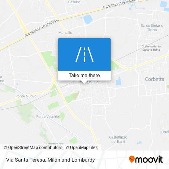 Via Santa Teresa map