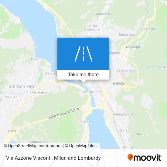 Via Azzone Visconti map