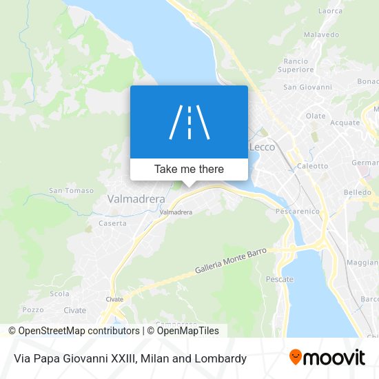 Via Papa Giovanni XXIII map