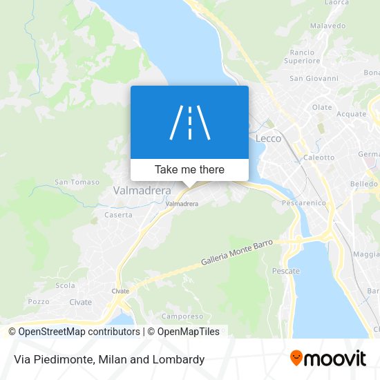 Via Piedimonte map