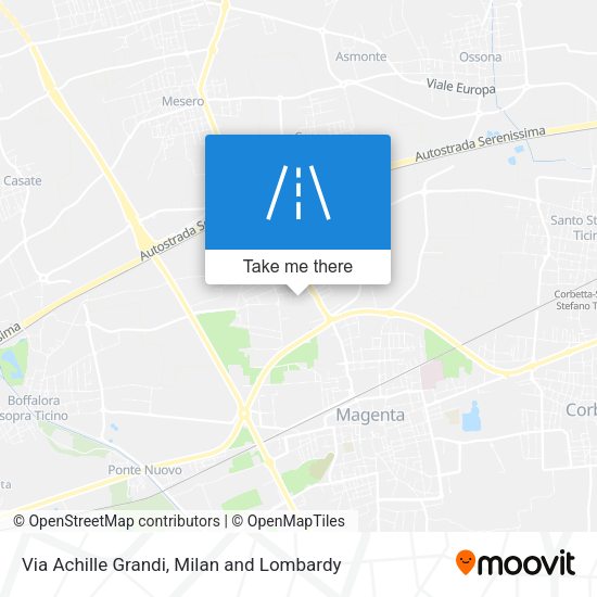 Via Achille Grandi map