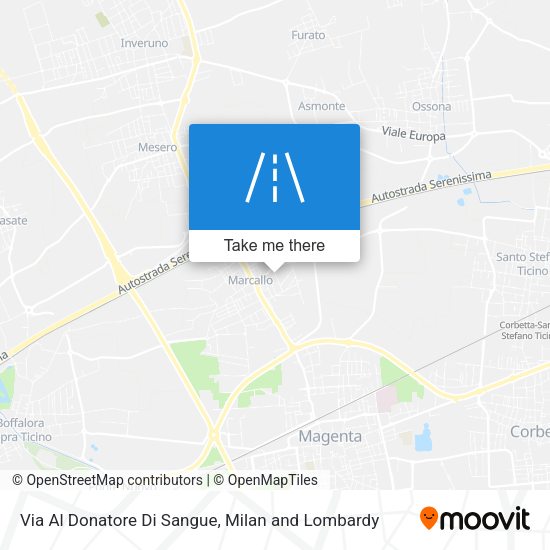 Via Al Donatore Di Sangue map