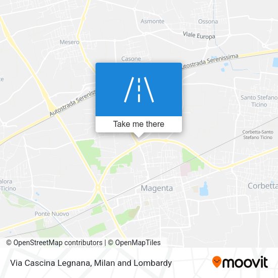 Via Cascina Legnana map