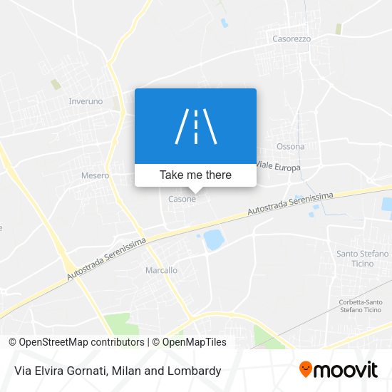 Via Elvira Gornati map