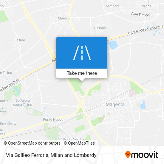 Via Galileo Ferraris map