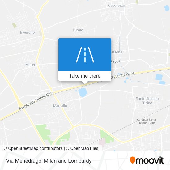 Via Menedrago map